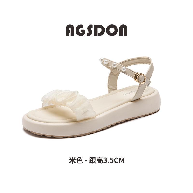 Sandals New summer platform French pearl fairy wind with sandals 35
