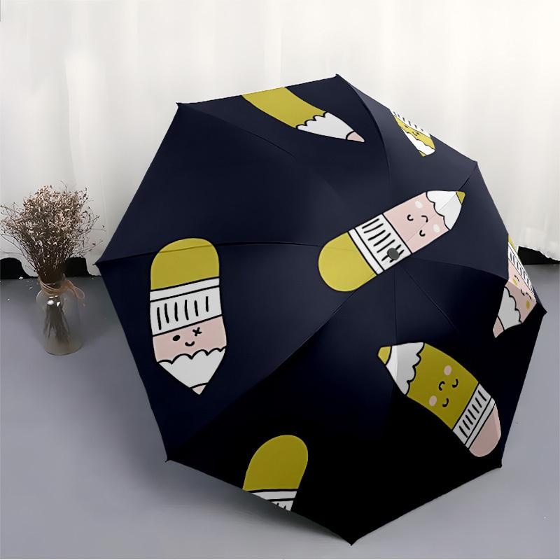 1pc Pencil Circle Open/Close Folding Umbrella, All- Portable Umbrella for & Men, Stylish Accessory (Holiday Gift) 8-Rib yy251213139
