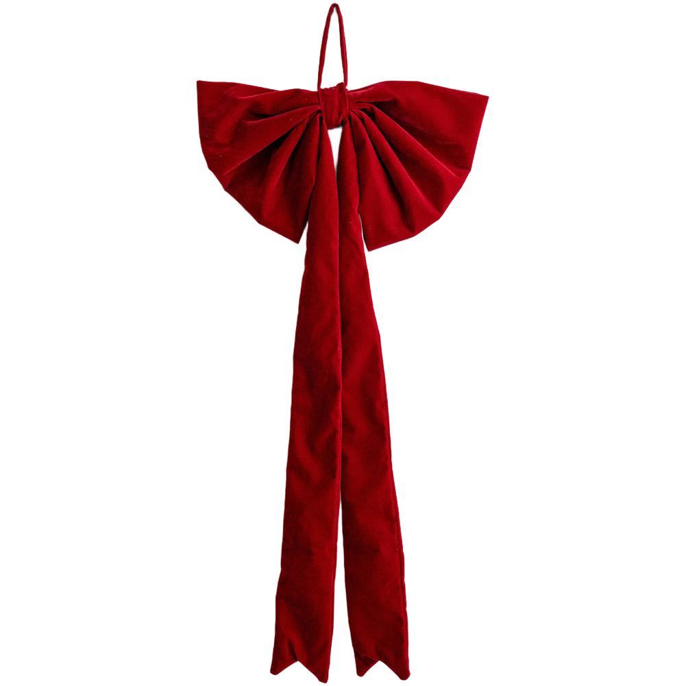 Velvet Fabric Large Bow Ribbon Ornament for Holiday For Window and Home Hanging Decoration Enhancing Festive Mood