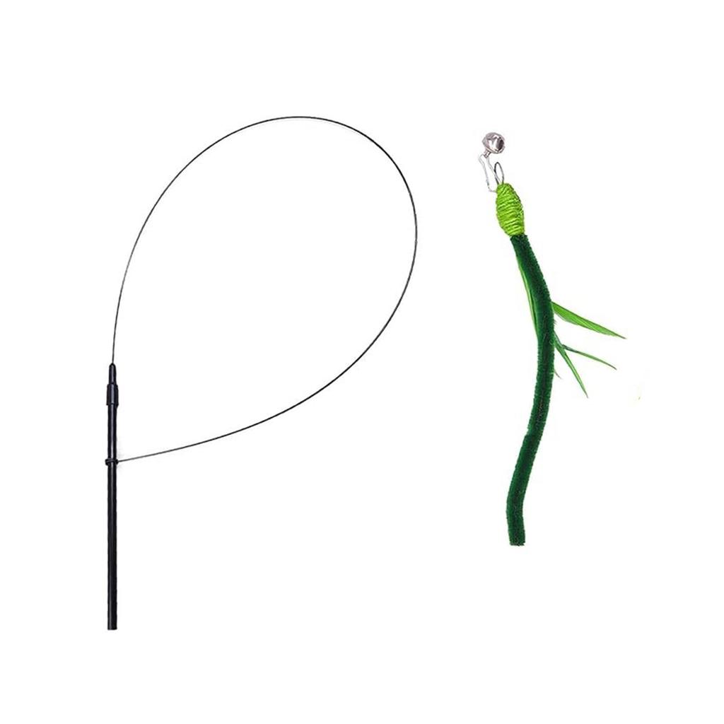 Wand Toy Set for Scratching, Biting & Kicking, Refills with Green for Teaser, Interactive Toy for , Anxiety and