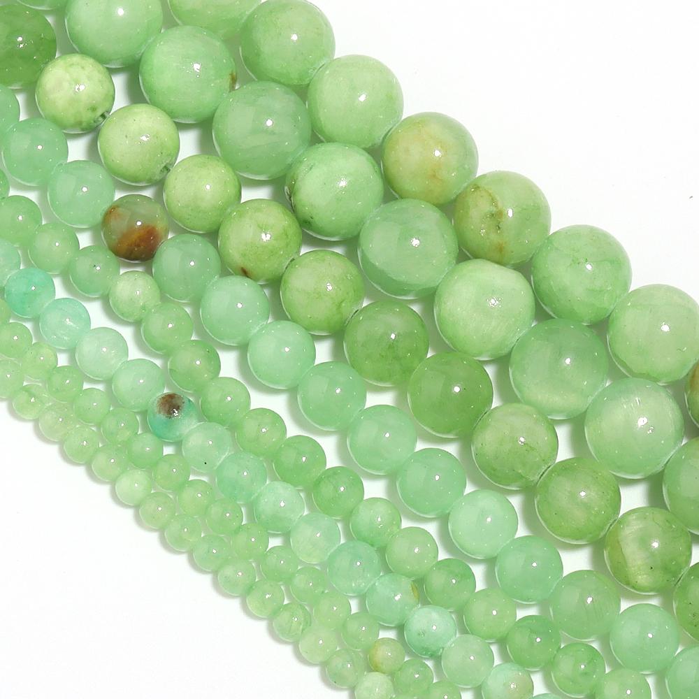Natural Stone Beads Agate Amethyst Jade Amazonite Tiger Eye Loose Round Beads For DIY Bracelet Necklace Gift Making4/6/8/10/12mm