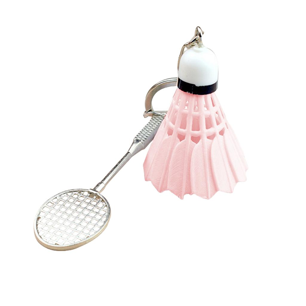 Creative Badminton Racket Keychain Alloy Key Holder Accessory for Sports Enthusiasts and Fashionable Everyday Use