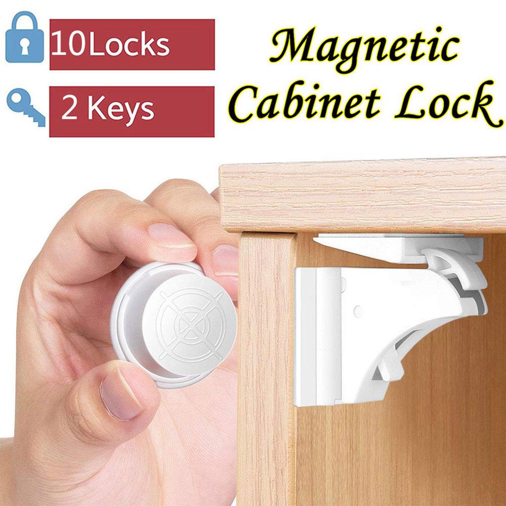1PC Magnetic Child Lock Children Protection Baby Safety Lock Drawer Latch Cabinet Door Lock Limiter Children Security Locks