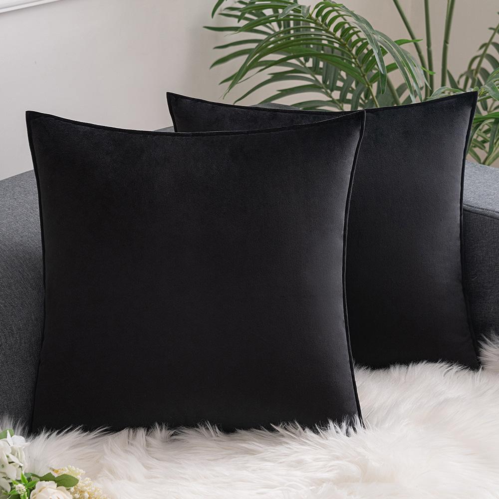Home Decoration Edge Velvet Waist Pillow Cushion Cover Super Soft Plush Hotel Sofa Pillow Cover