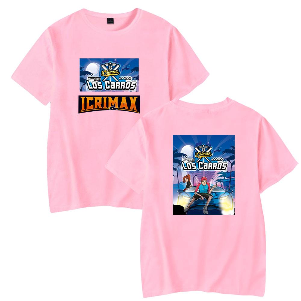 Icrimax Printing Women Men T Shirt Casual Breathable Tshirts Funny Loose Tees Shirts Street Oversize T Shirts Man XXS розовый 1340₽
