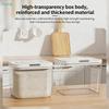Large Capacity Airtight Rice Storage Container,Clear Plastic Food Storage Bin with Lid for Flour,Cereal, Grains