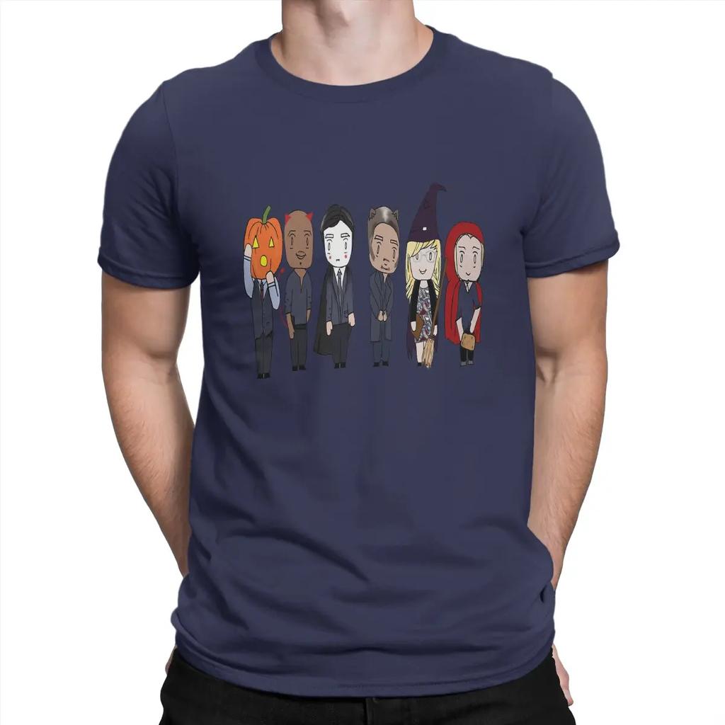 Vintage BAU Unit Criminal Minds Halloween T-Shirt Men Cotton T Shirts Criminal Minds Aaron Hotchner Short Gift Clothes