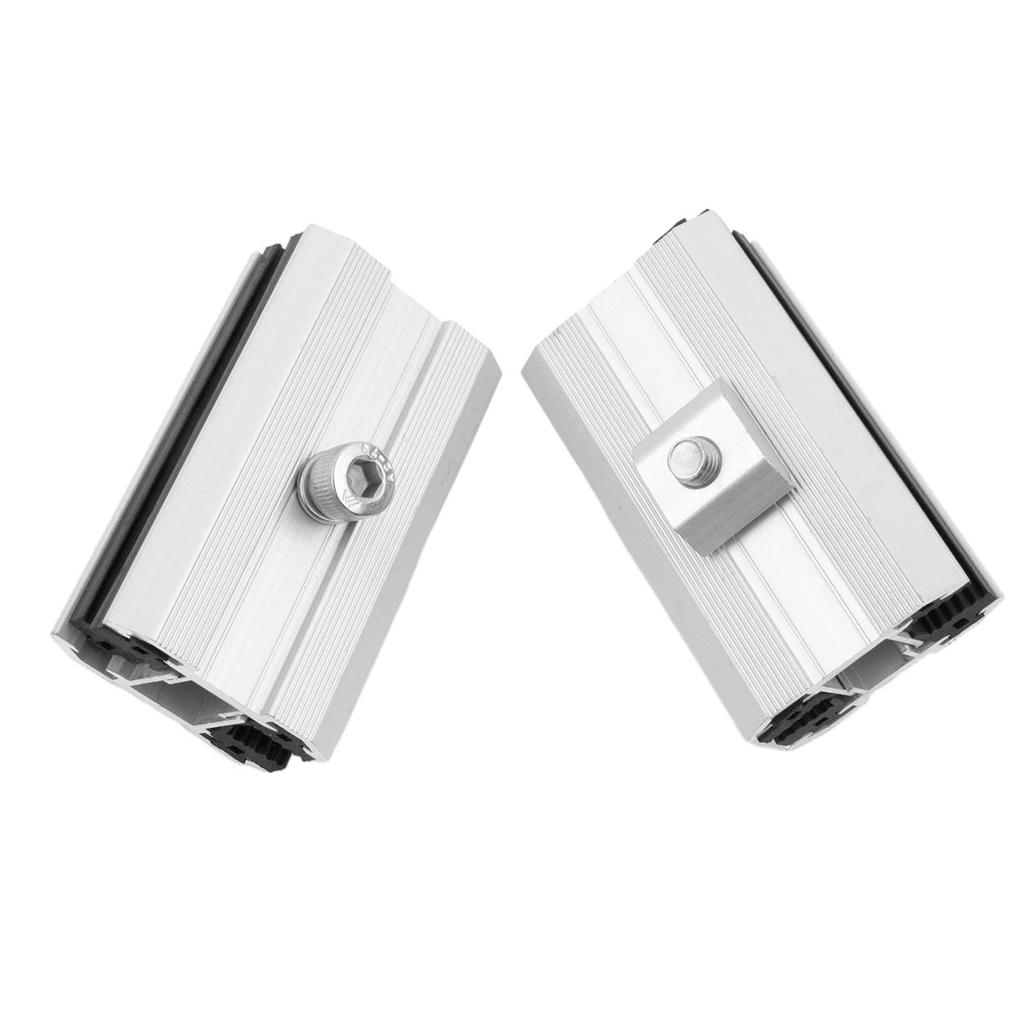 14 Pieces Solar Panel Thin Film Middle Clamp Aluminum Alloy for Connecting and Fixing 6 10mm Panels with Screws