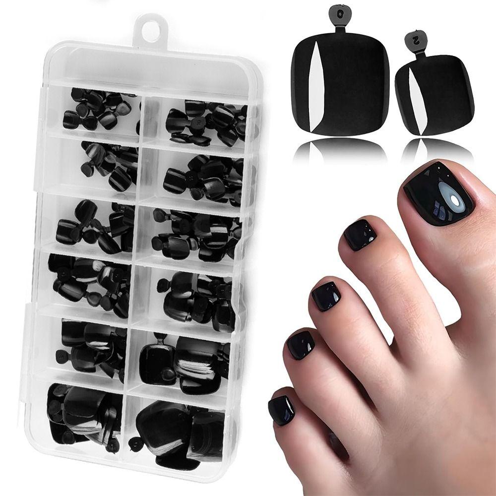 120pcs Artificial Fake Toe Nails Acrylic Toe Nail Tips New False Toenail Tip  Women