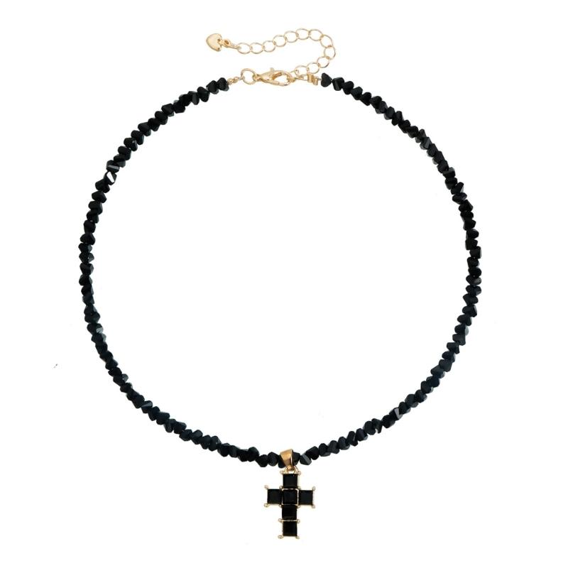 

Triangular Crystal Crosses Necklace Featuring High Refraction Sparkles And Lightweight Alloy For Everyday Elegances