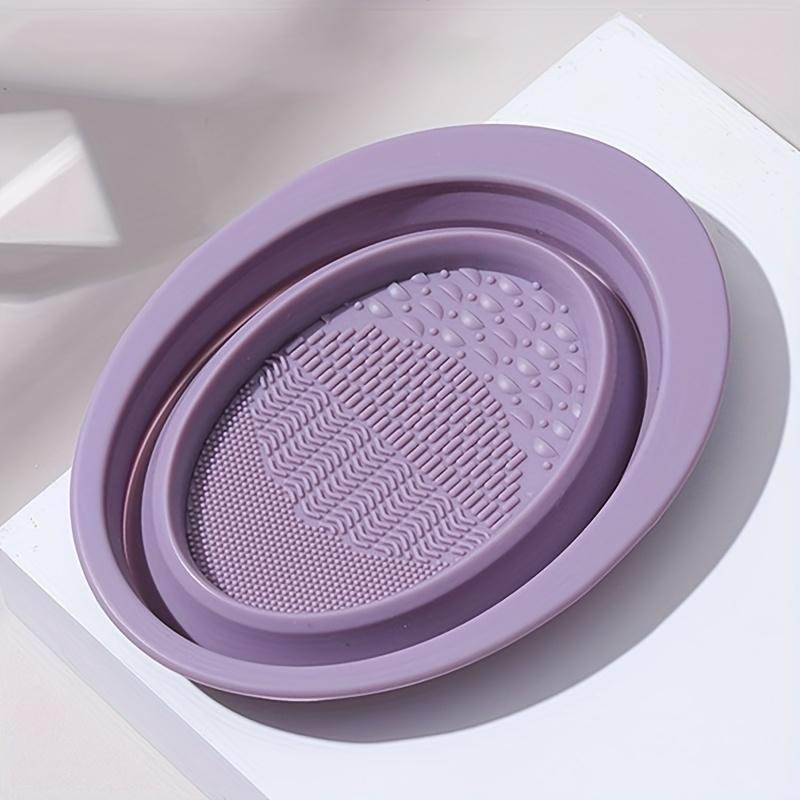 1pc Portable Silicone Makeup Brush Cleaning Mat - Easy To Clean and Convenient To Use