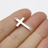 Semitree 5 Stück/Los Edelstahl Kreuz Armband Verbinder Halskette Anhänger DIY Schmuckherstellung Handgefertigte Accessoires