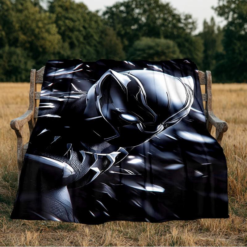 Black Panther Flight Blanket Flannel Throw for Sofa, Indoor, Camping, Living Room, Office, Chair, And Bed Soft Birthday Gift