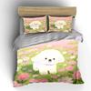 Cute Puppy Floral Decor Set Soft Comfortable Duvet Cover Bedding Set Included 1*Duvet Cover & 2*Pillowcases Gift