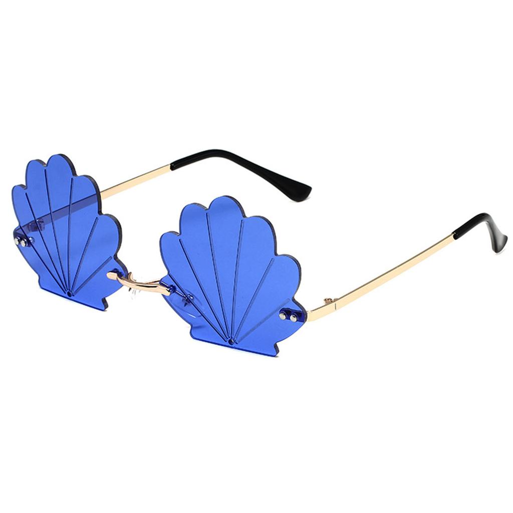Popular Rimless Shell Sunglasses for Parties and Music Festivals with Bright Color Great for Fashionable Women Wear