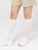 DOYOUKNOWMC All Season Solid Silket Spandex Ivory Knee Socks With Wappen Decoration