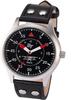 Analog Pilot Watch - EUROtops - Atlas - Red Hands - Black Dial - Quartz Movement