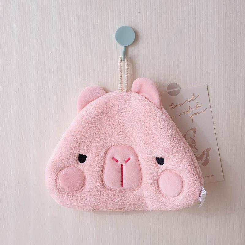 Cartoon Hanging Absorbent Hand Towel - Lint-Free for Bathroom & Kitchen