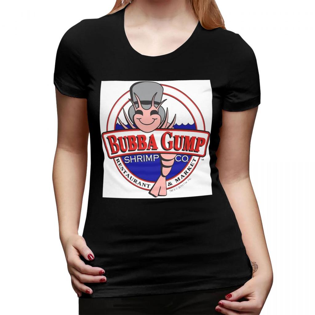 Bubba Gump Forest Shrimp Seafood TShirt for Women ONeck Streetwear T Shirts Womens Tees Short Summer Clothes Tops