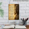 2D Flat, 1pc "When You Can't Control What's Happening" Buddha Aluminium Metal Wall Decor Sign - 8"x12" Vintage Zen Inspirational Decor, Buddha Statue