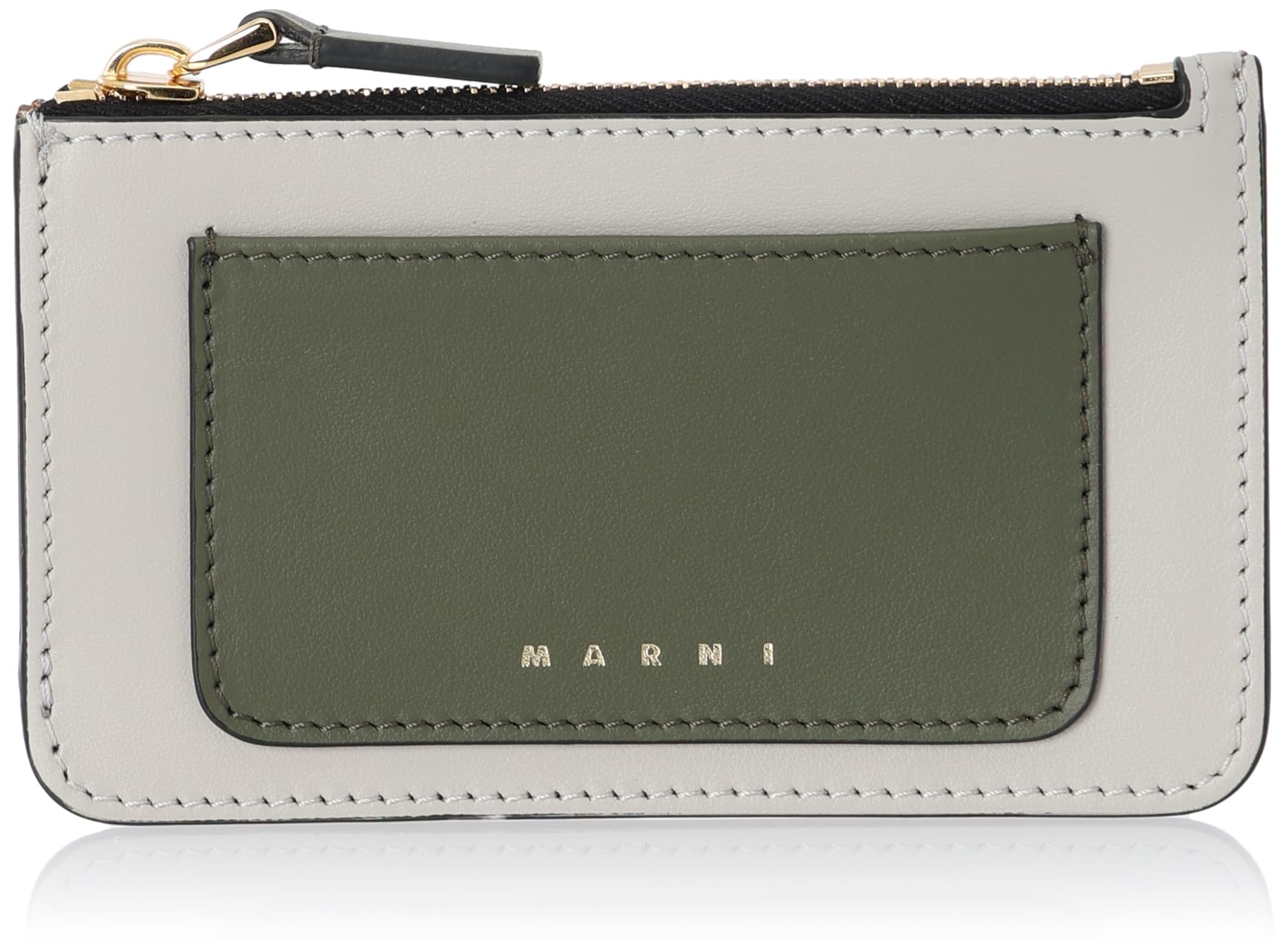 

Card case PFMO0025U4LV589 BROWN [Marni] Women s MOSSTONE/PELICAN/GOLD [Item]