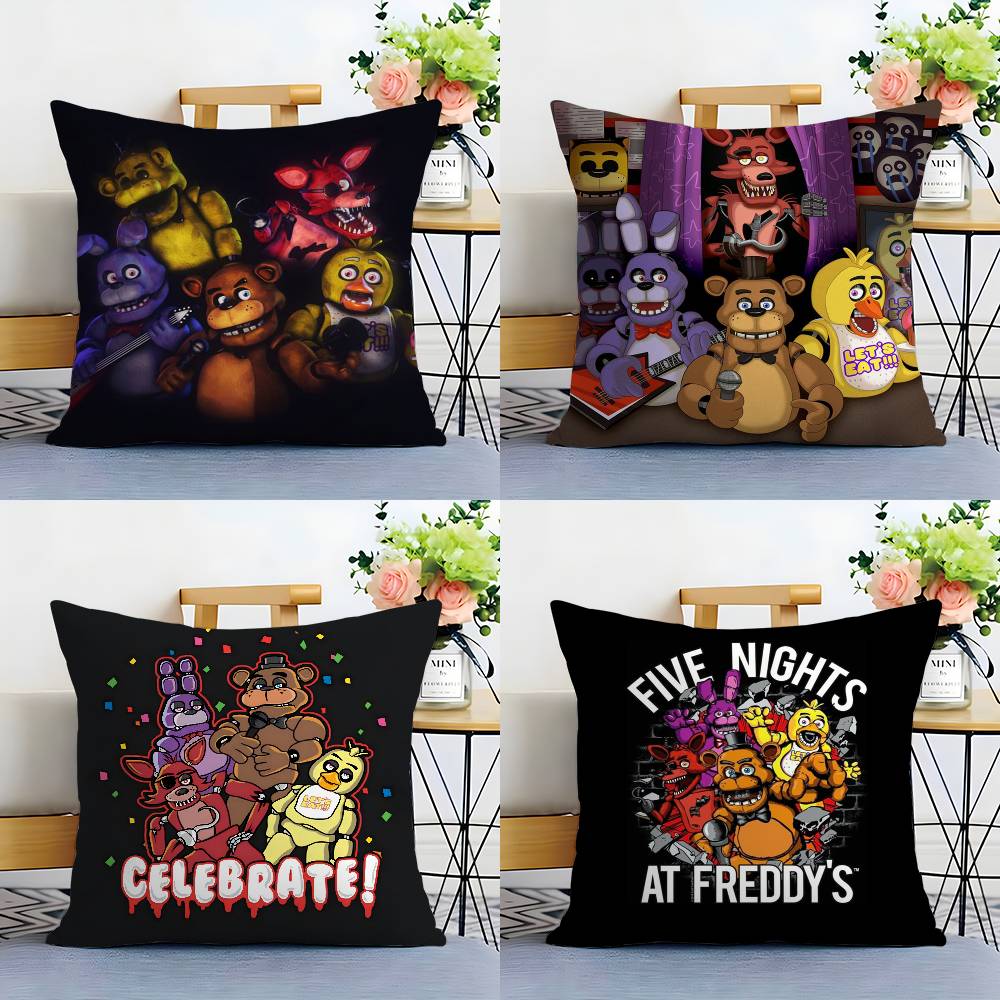 Five N-Nights At F-Freddys Pillow Case Plush Fabric Soft Double Sided Print Sofa Cushion Cover Throw Pillow Covers