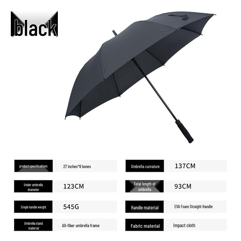 Automatic Golf Umbrella with Long Handle for Business, Custom Logo Printing Available.