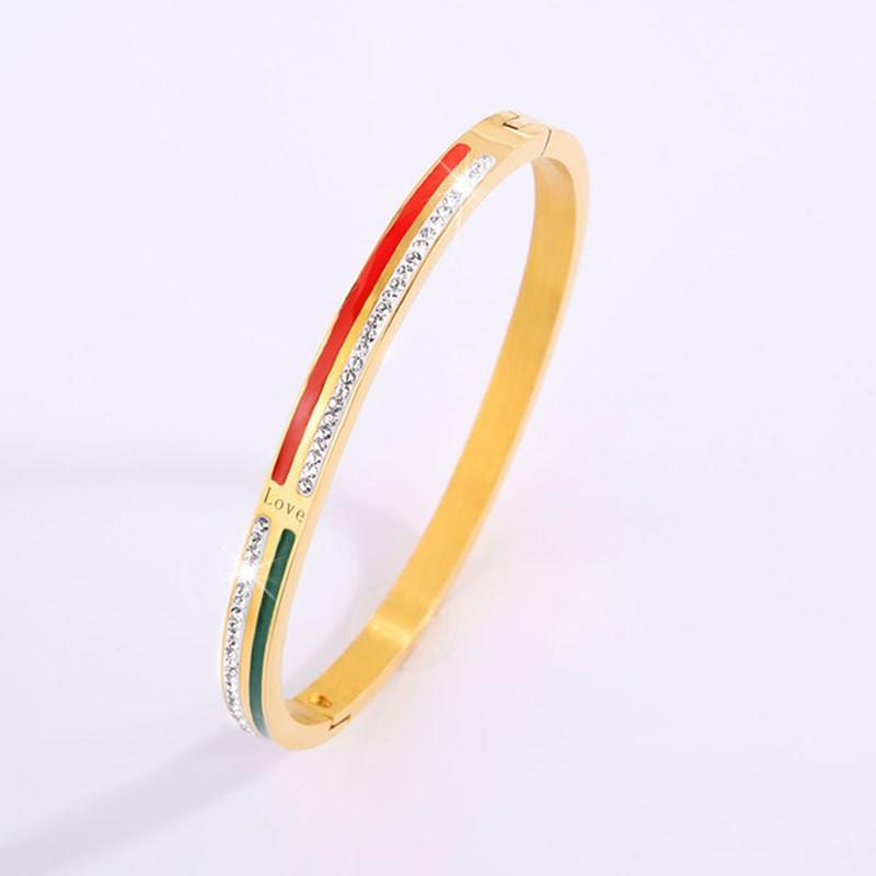 Titanium Steel , Personalized Design LOVE Oil Drop Diamond Women, Light Luxury Niche High-end