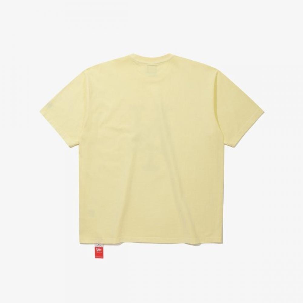 New Era New York Mets Big Logo Pigment Tee Yellow 15147556