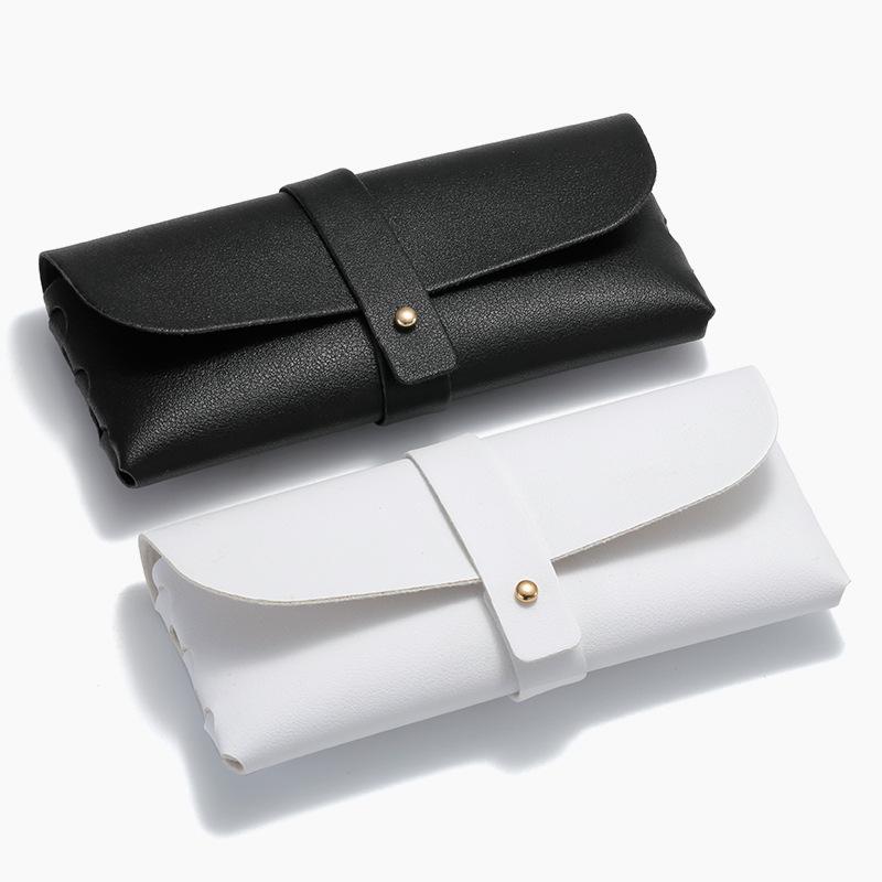 Ručně vyráběné kožené pouzdro na brýle s kroužkovou přezkou - Módní měkké pouzdro na brýle a sluneční brýle