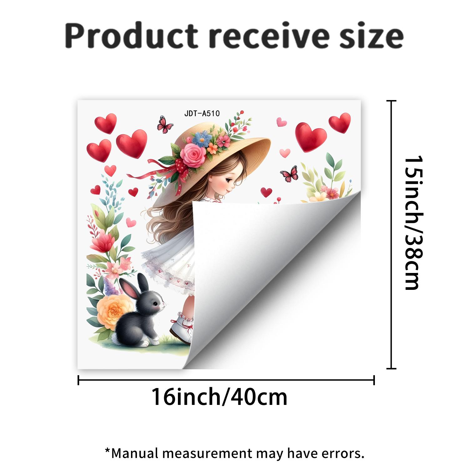 

Floral Girls and Heart-themed Window Stickers Are Suitable for The Entrance Hall, Bedroom, Living Room and Balcony. JDT-A510