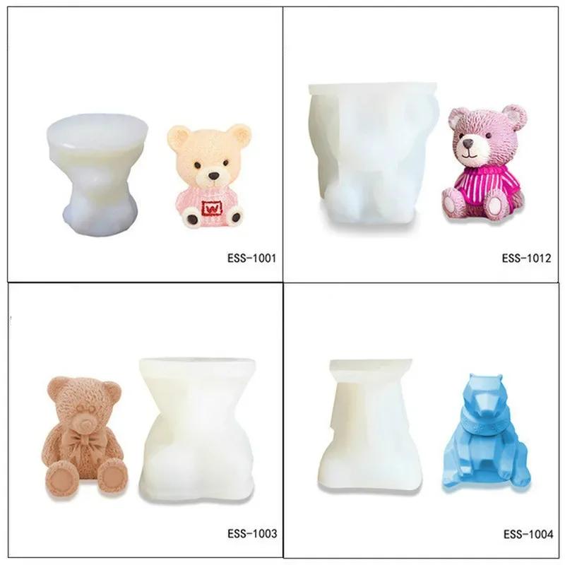 Ice Mold Mousse Cake Silicone Mold 3D Bear Ice Cube Mold Cola Coffee Milk Tea