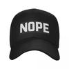 Nope Baseball Cap Gentleman Hat Winter Hat Luxury Woman Men's