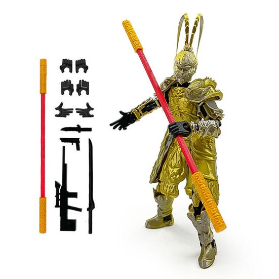 

Monkey King Action Figure 3D Printed Movable Joints Monkey Model Great Sages Equalling Heaven Figurine Articulated Dummy Decoration Ornament G