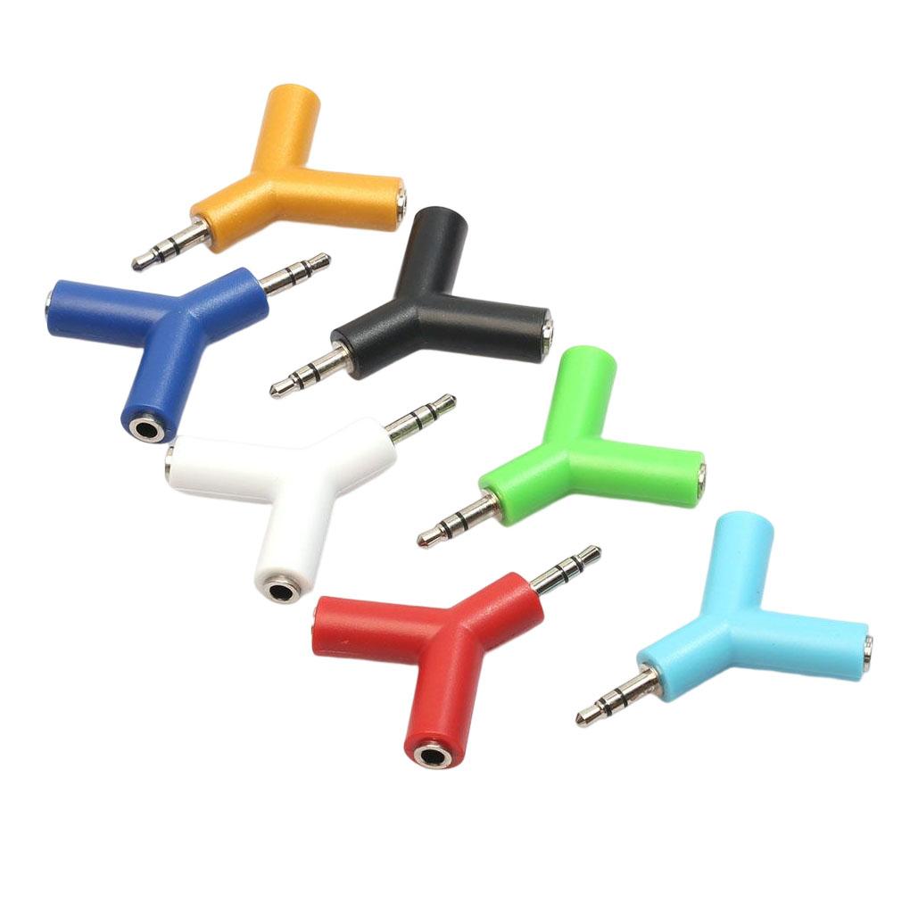 

Портативний подвійний аудіо-розгалужувач Адаптер для навушників Розгалужувач для навушників Y-подібний Аудіокабель для навушників чорний