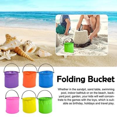 New Water Play Toy Outdoor Kids Folding Water Bucket Beach Toy Buckets