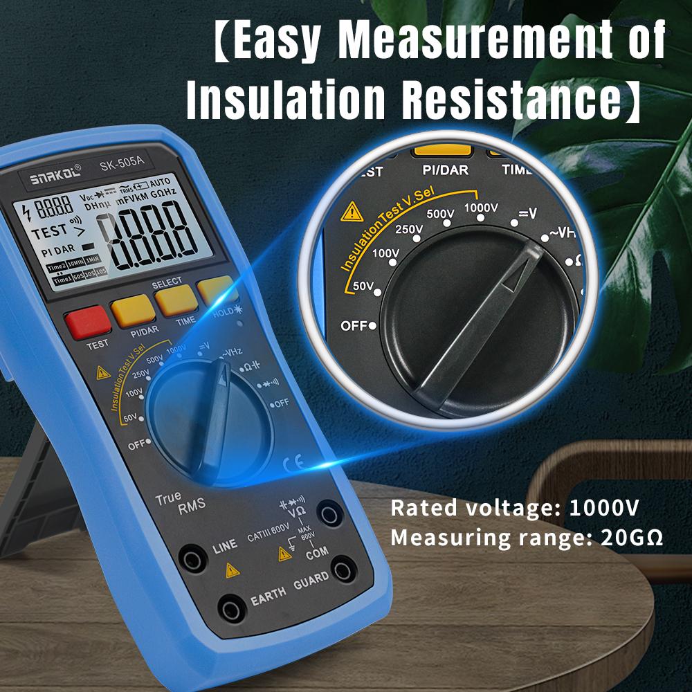 

Цифровий мультиметр Snakol 2в1 Вимірювач ємності змінного/постійного струму Вимірювач напруги 1000В Вимірювач опору Електрик LCD Підсвічування