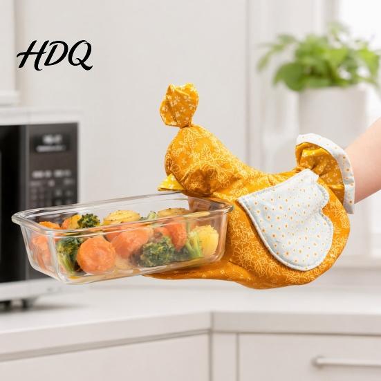 Adult Size Oven Mitt 1 Pc Handmade Quilted Chicken Mitt Heat Resistant Non-slip Glove Pot Holder Rustic Farmhouse Kitchen Gloves for Cooking Baking