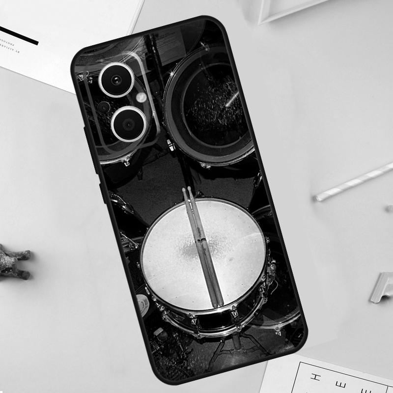 

Musical Instrument Drum For OPPO Reno 10 11 12 13 14 Pro 7 8 Lite 8T 11F 12F 13F 14F OPPO Find X8 X5 X6 X9 Pro Case OPPO Reno7 Lite
