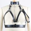 Women Sex Restraints Collar Neck Chest Harness Belt Adjustable Leather Erotic Waist Bondage Strap for Cosplay SM Sex Toys