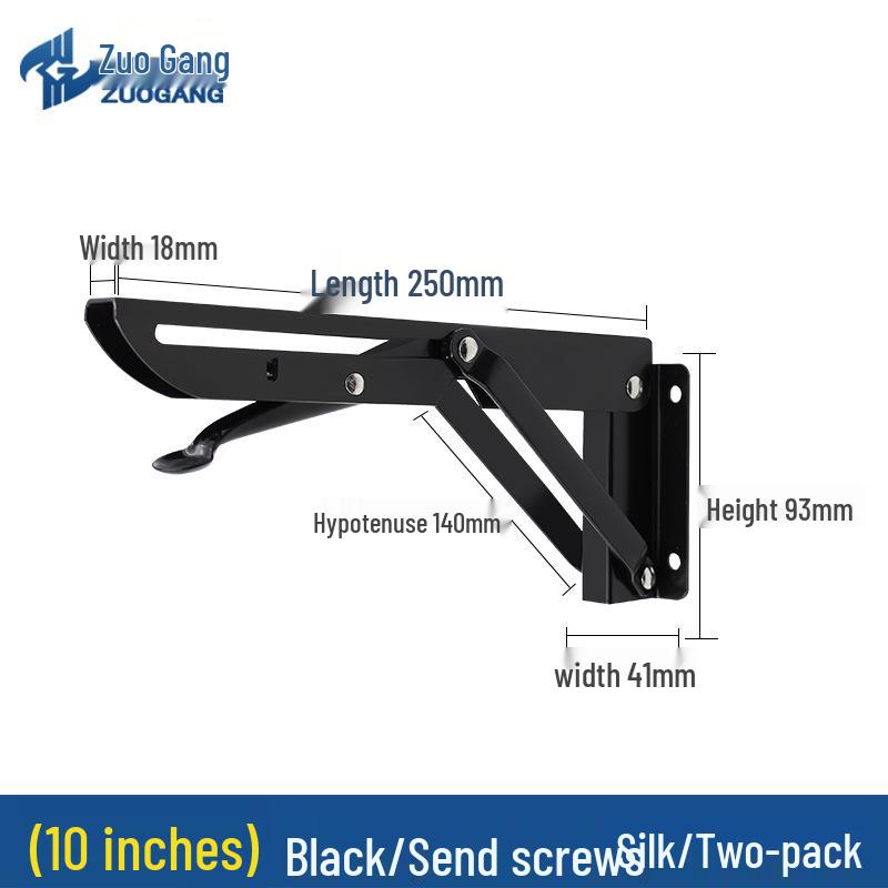 Stainless Steel K-Type Folding Triangular Wall-Mounted Shelf Bracket