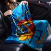 Custom Name Cute airplane Theme Printed Blanket - Perfect for Couch, Bed, Travel & Outdoor Use | Machine Washable, Cozy & Durable.