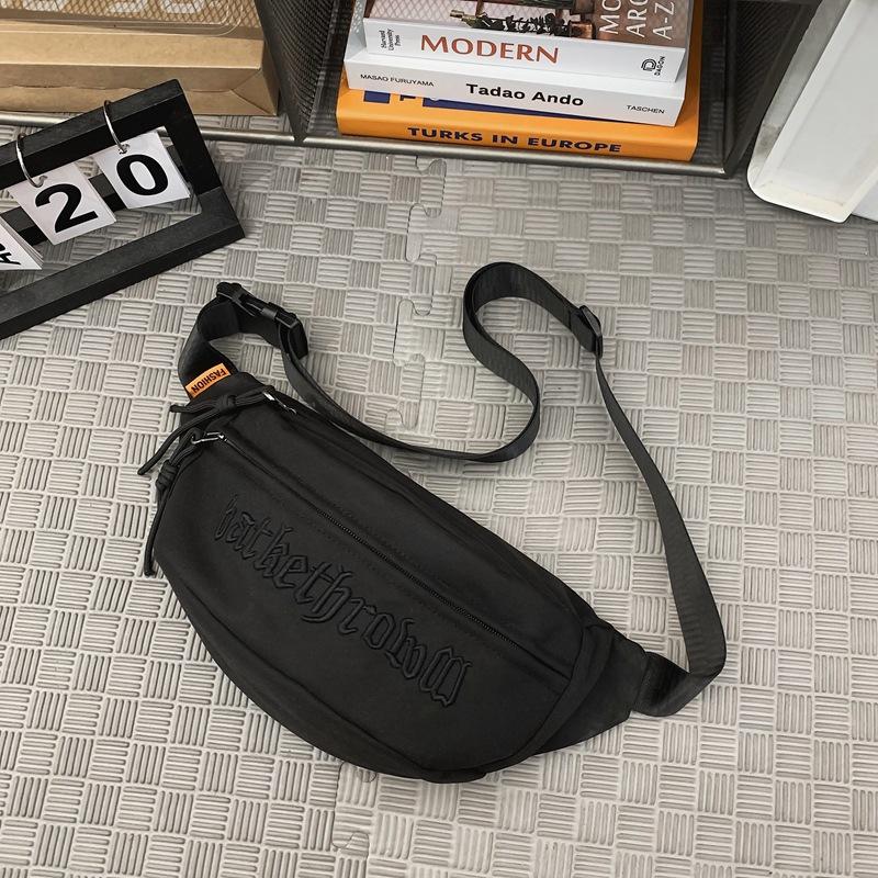 Breast bag for men and women, simple and lightweight single shoulder small backpack, trendy brand leisure sports messenger bag, versatile mobile phone