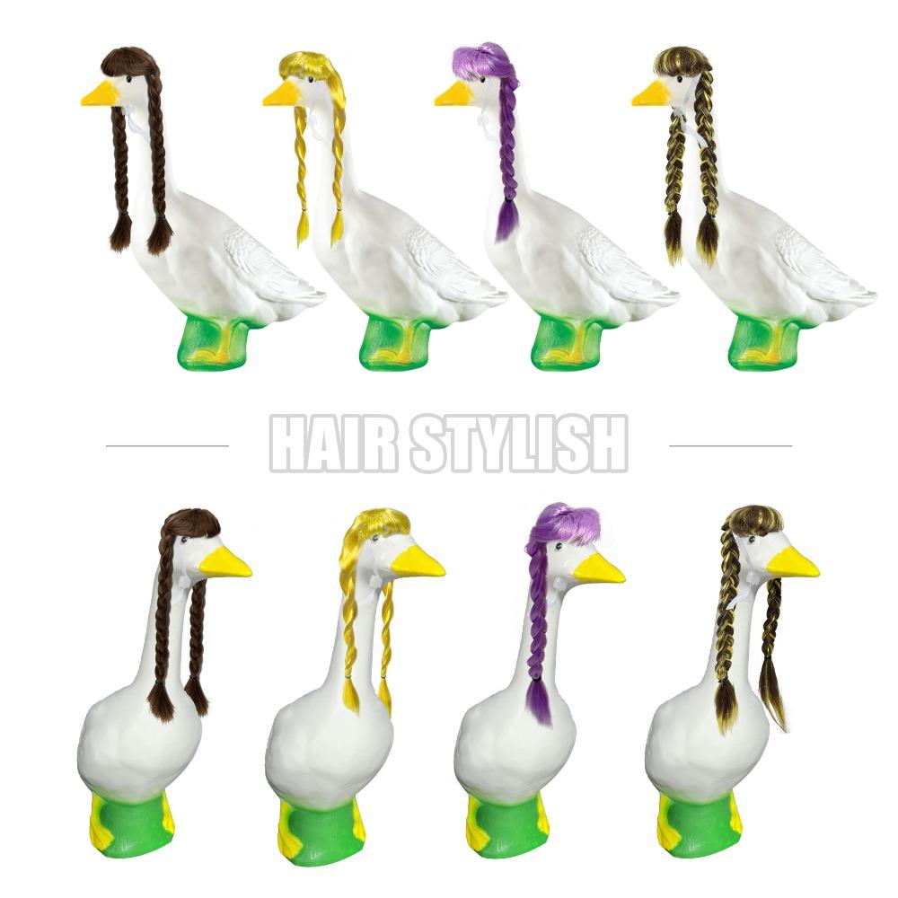 Halloween Christmas Porch Geese Pet Wigs Cosplay Props Garden Statue Decor  Gift