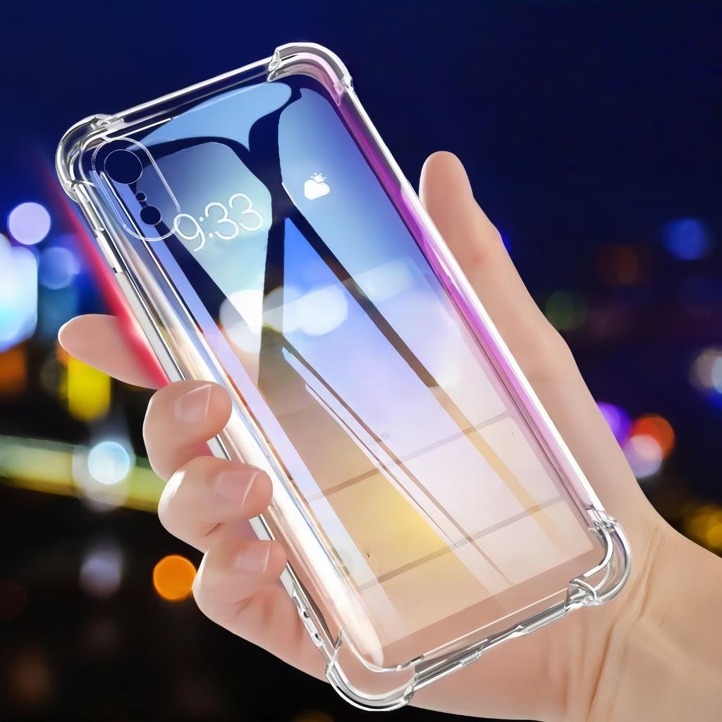Transparent TPU Shockproof Protection Phone Case for iPhone XR / X / XS / XS Max - Clear