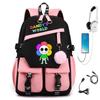 Personalized Printed USB Backpack, Large Capacity Korean Version of Trendy Primary and Secondary School Schoolbag