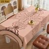 2D Flat Banner 1pc Pink Luxurious Floral Pattern Tablecloth, 2D Flat Kitchen Table Rectangular Decor, Party Table Home Decor, Suitable for Indoor And 