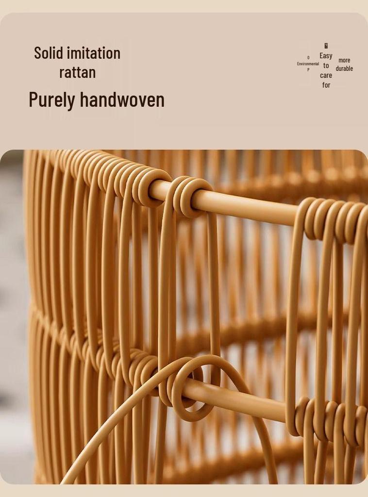 High-Value Waterproof Woven Rattan Laundry Basket for Bedroom and Bathroom