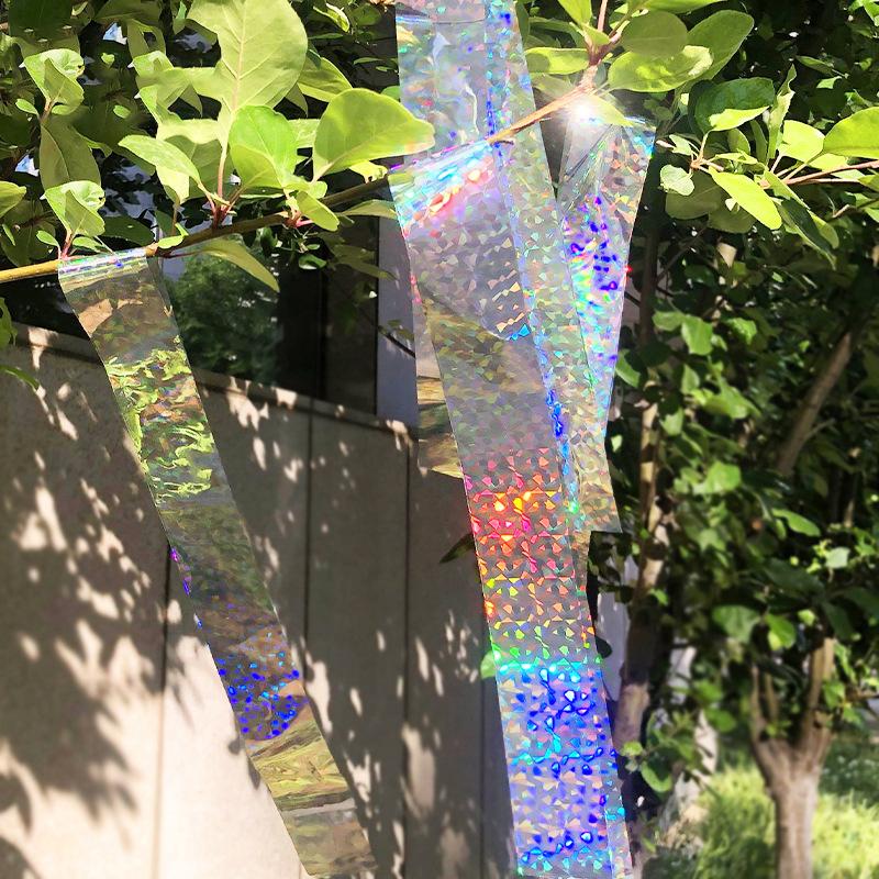 2.4Cm Wide 50M Long Flashing Reflective Bird Repellent Belt, Sound Pigeon Repellent Belt, Bird Repellent Belt, Orchard Pests