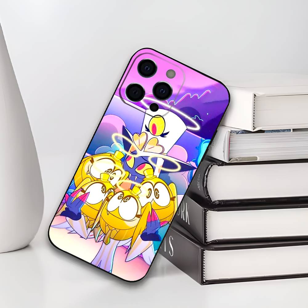 Sir Pentious H-Hazbin H-Hotel Phone Case For iPhone 17,16,15,14,13,12,11 Plus,Pro Max,XS,Soft Silicone Black Cover